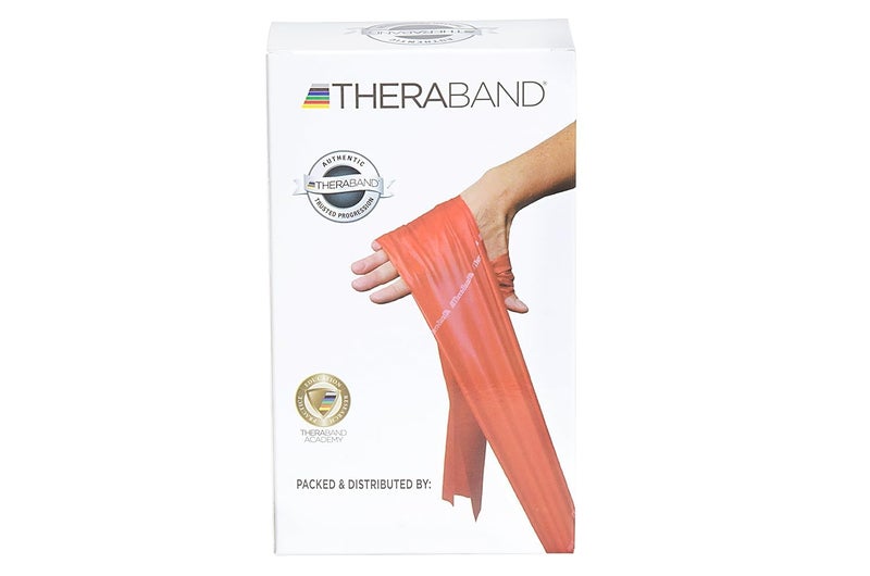 TheraBand Latex-Free Professional Resistance Band Loop Yellow, 4 in x 5 Ft, Extra Heavy Band for Strength Training, Stretching and Physical Therapy - Image 5