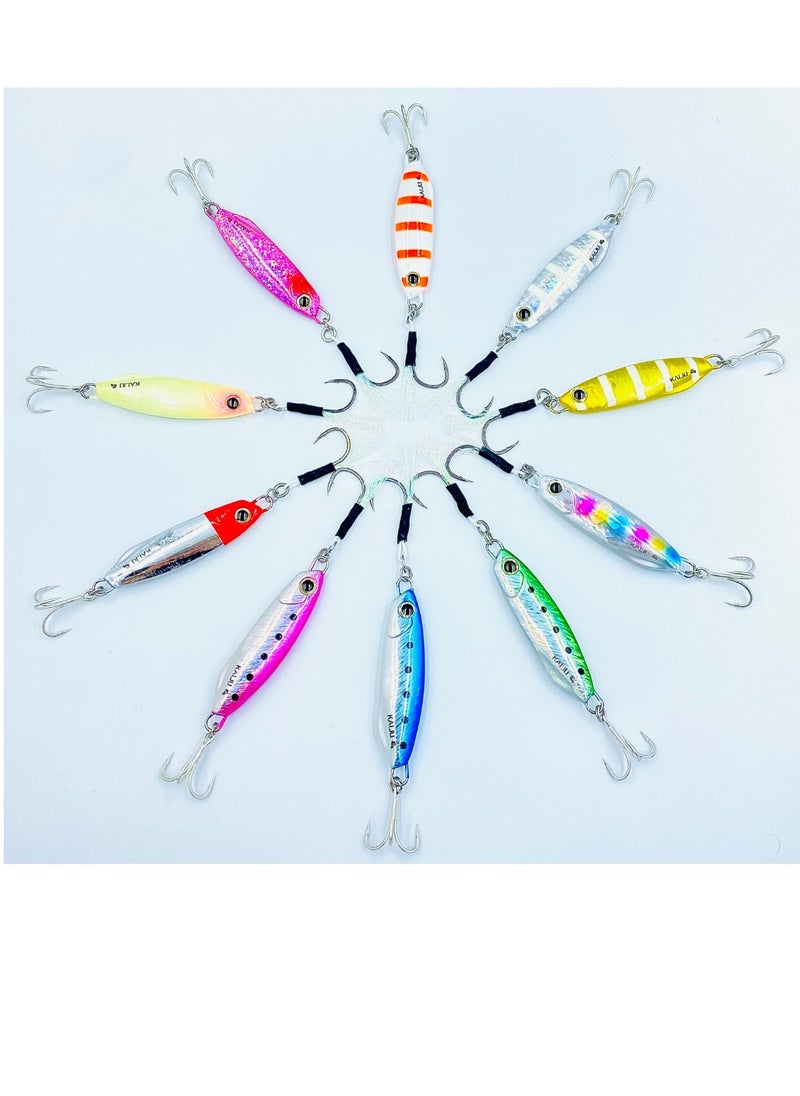 oakura Kaiju Jig Blue Sardines 60G Weights, Extra Sharp Bkk Hook, 10 Mesmerizing Colors - Lightweight Gear For Epic Fishing Adventures  - Image 3