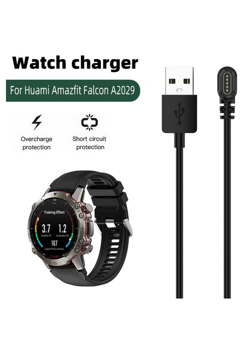 1 قطعة كابل شحن ساعة ذكية مع نقل البيانات وحماية من الشحن الزائد، متوافق مع Huami Amazfit Falcon A2029، كابل شحن سريع، تصميم متين وخالي من التشابك - Image 3