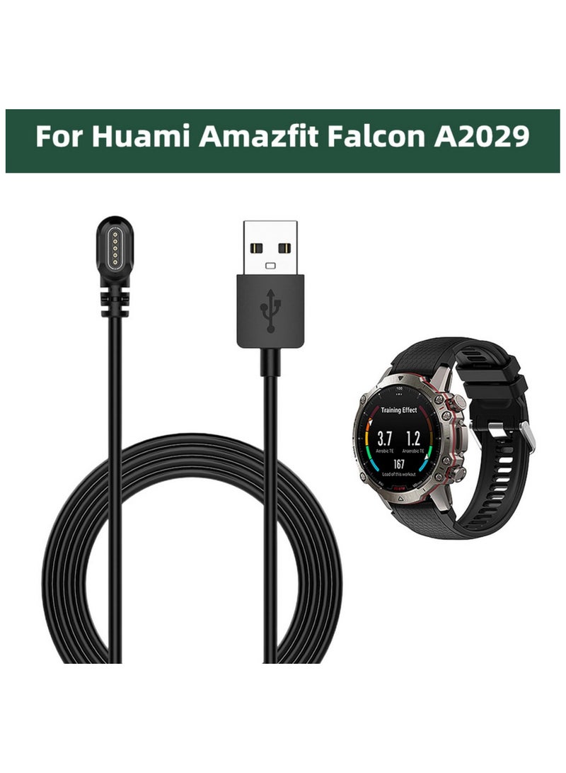 1 قطعة كابل شحن ساعة ذكية مع نقل البيانات وحماية من الشحن الزائد، متوافق مع Huami Amazfit Falcon A2029، كابل شحن سريع، تصميم متين وخالي من التشابك - Image 2