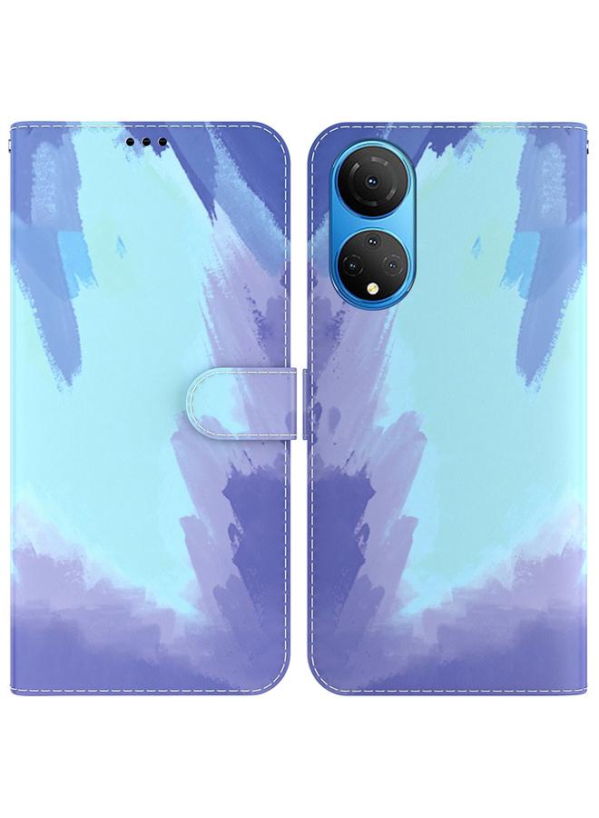 S-TOP Case For Honor X7 Watercolor Pattern Horizontal Flip Leather Phone Case - Image 1