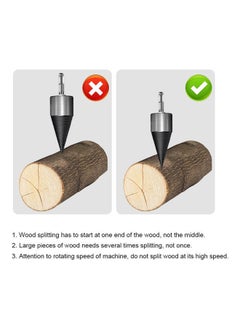 NIBEMINENT Firewood Log Splitter Drill Bit Black  - Image 2