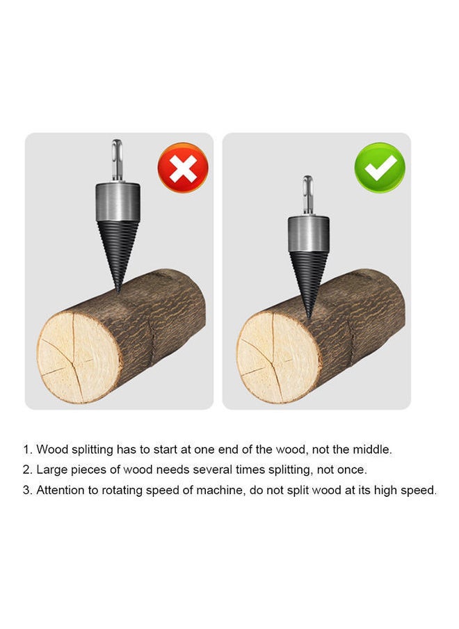 NIBEMINENT - Firewood Log Splitter Drill Bit Black - Image 1