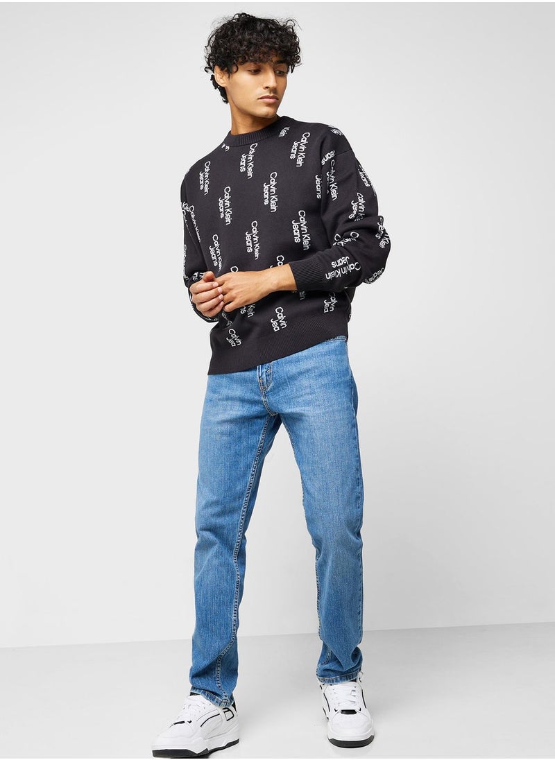 Calvin Klein Jeans - Stacked Logo Aop Sweater - Image 1