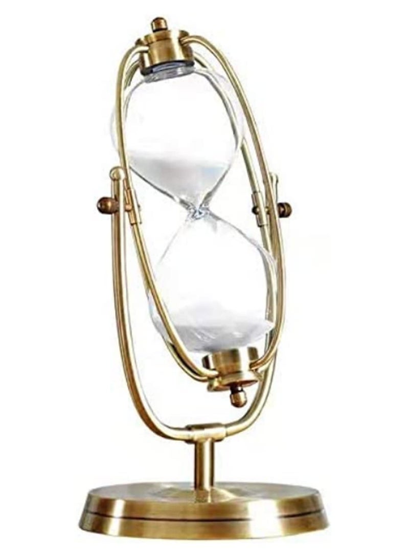 360 degree Rotating Vintage Sand Timerm30 Minute Metal Hourglass with Classic European Design Flip Desk Decor for Office Home Leak-Proof Sandglass Gift for Family Friends  - Image 2