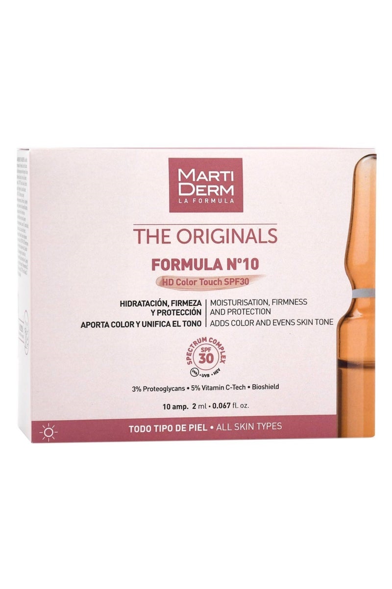 مارتيديرم أمبولات مارتيديرم الأصلية للتركيبة رقم 10 عالية الوضوح بعامل حماية من الشمس 30، 10 مل*2 مل - Image 1