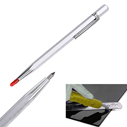 YouU 1pcs Acrylic Cutter and 10 Pcs Blade Set with Mini Box,Multi-Use Cutter with Cutting Blade/1pcs Tungsten Carbide Scribe and Etching Pen（Silver） - Image 3