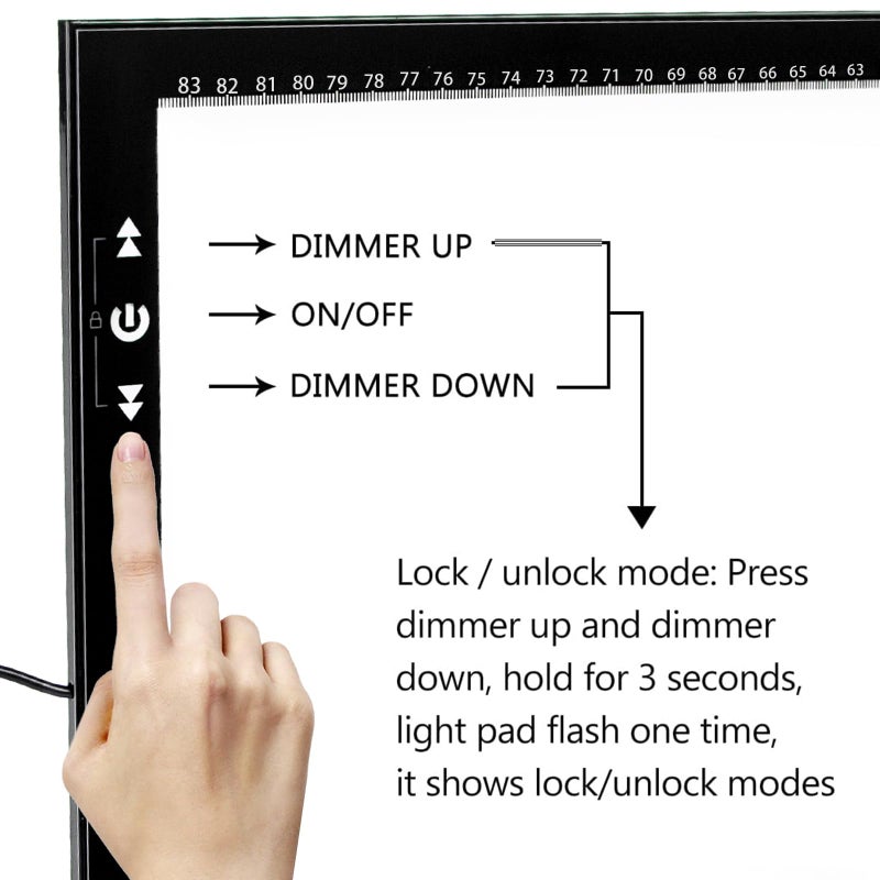 HSK A1 LED Artist tracing Light Box Copy Table, Adjustable High Brightness Light Pad for Tatto Drawing, Sketching, Animation,Diamond Painting Accessories - Image 2