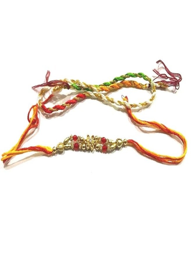 RATEHALF American Diamond Rakhi Raksha Bandhan Rakhi & Silk Thread - Beautiful Rakhi - Image 2
