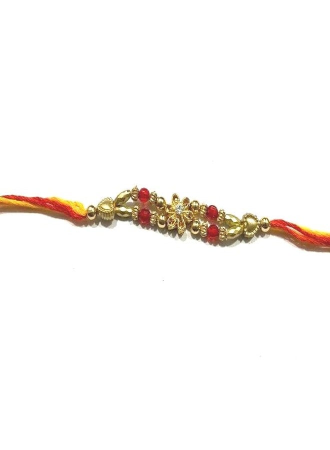 RATEHALF American Diamond Rakhi Raksha Bandhan Rakhi & Silk Thread - Beautiful Rakhi - Image 1