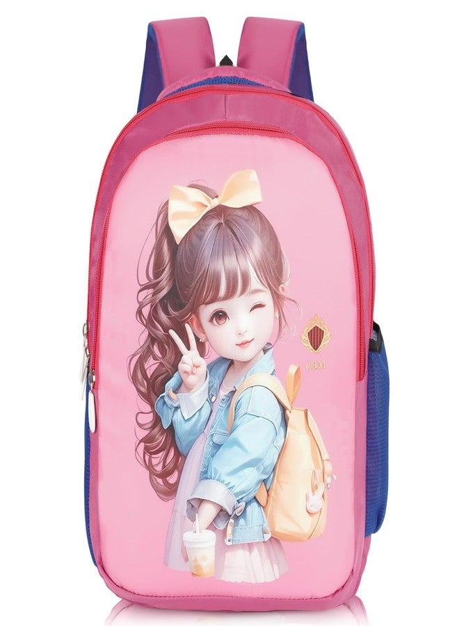RBM Kids School Backpack For Nursery To Class 2 | 15.5 Inch Lightweight Waterproof Bag | Cartoon Printed School Bag For Boys & Girls (BAG07) - Image 1