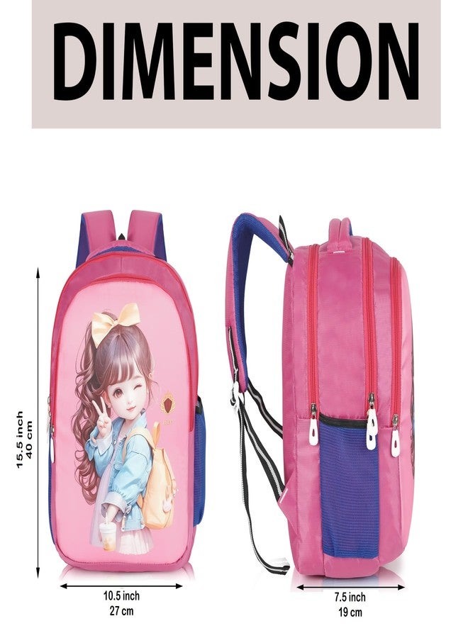 RBM Kids School Backpack For Nursery To Class 2 | 15.5 Inch Lightweight Waterproof Bag | Cartoon Printed School Bag For Boys & Girls (BAG07) - Image 3