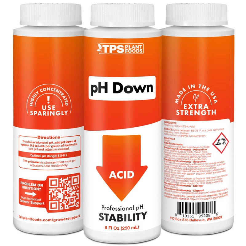 TPS NUTRIENTS Ultra Strength pH Down, Professional Acid pH Adjuster for Soil and Hydroponics, Buffering and Stability Control, 32 oz (1 Quart) - Image 2