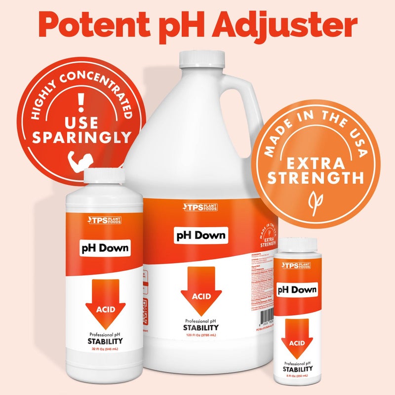 TPS NUTRIENTS Ultra Strength pH Down, Professional Acid pH Adjuster for Soil and Hydroponics, Buffering and Stability Control, 32 oz (1 Quart) - Image 3