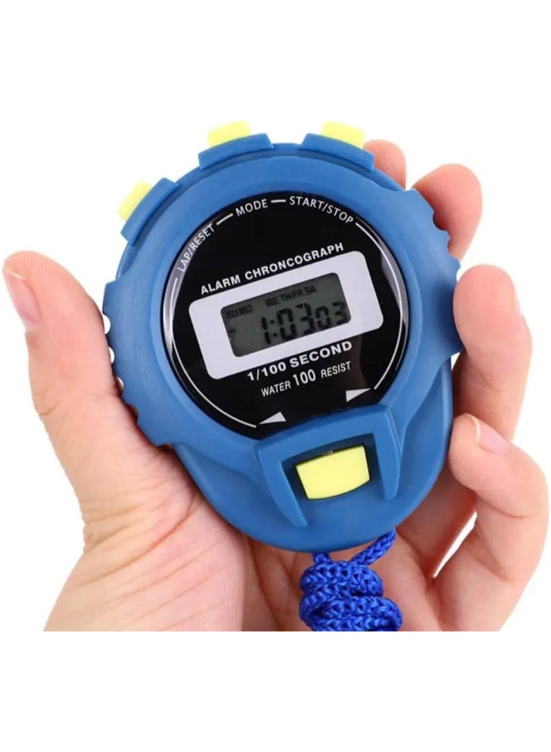 Generic Stopwatch Competition Anti-drop and Anti-slip, Comfortable and Durable Multifunctional Calendar, Electronic Stopwatch for Sports Referee, Fitness and Swimming (Multicolor)  - Image 3