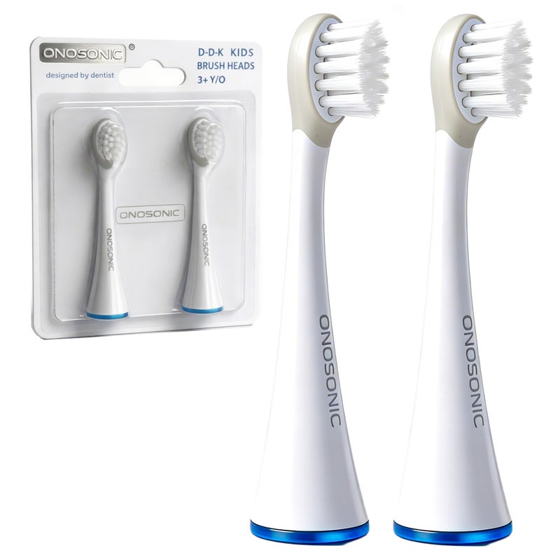 D-D-K Electric Toothbrush Replacement Brush Heads for Kids Brush Heads for Children - Pack of 2for ONOSONIC DX-1 Electric Toothbrush for Whiter Teeth Recommended by Dentists - Image 1