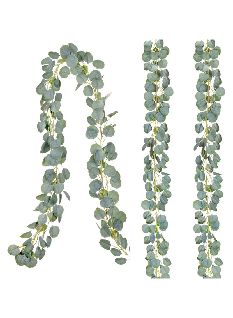 أوزيغالور 3 عبوات إكليل أوكالبتوس صناعي بطول 6 أقدام لزينة الزفاف والجدران - Image 1
