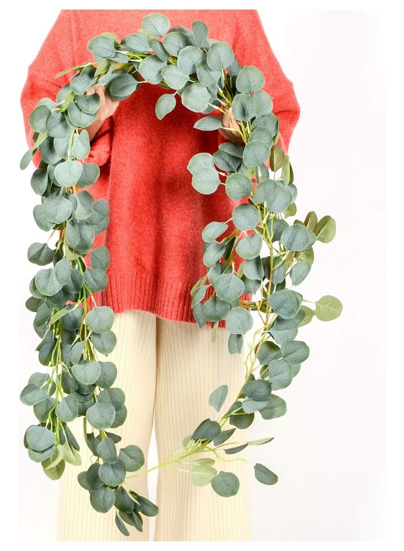 أوزيغالور 3 عبوات إكليل أوكالبتوس صناعي بطول 6 أقدام لزينة الزفاف والجدران - Image 2