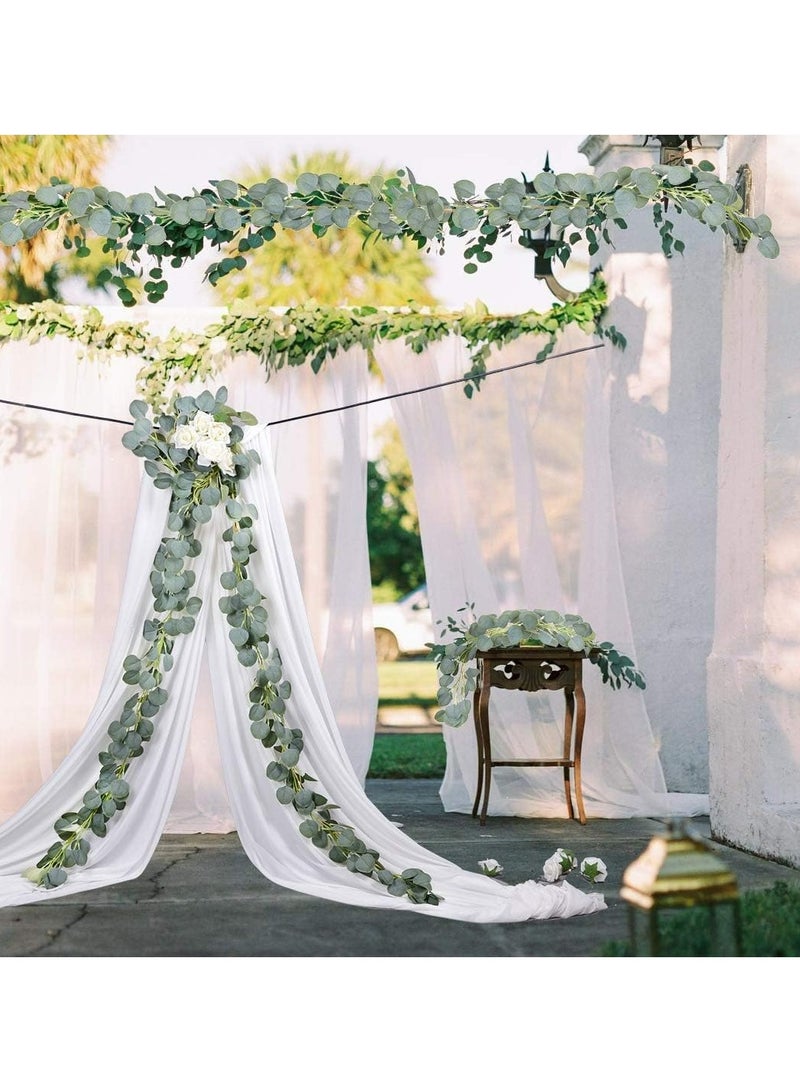 أوزيغالور 3 عبوات إكليل أوكالبتوس صناعي بطول 6 أقدام لزينة الزفاف والجدران - Image 5