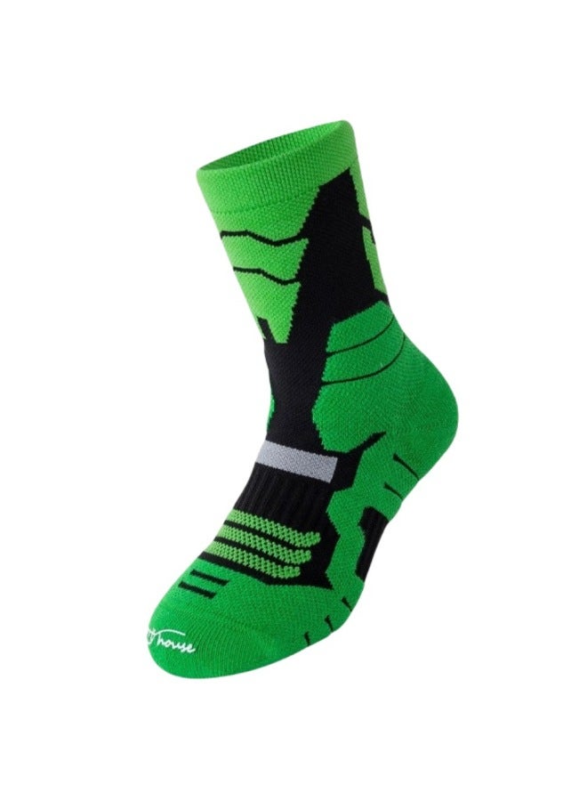 S Sports Socks Boys Running Training Basketball Socks Non-slip Shock Absorbing Breathable Socks Thickened Towel Bottom - Image 1