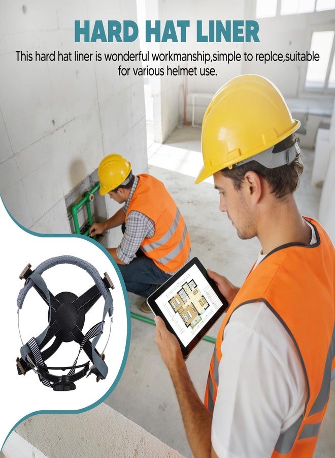 IEUDNS 4 Point Attachment Hard Hat Replacement Ratchet Suspension Construction Hard Hat Liner Adjustable Universal Accessories Bump Cap Insert, Replaceable Helmet Accessory, Knob Adjustment - Image 4