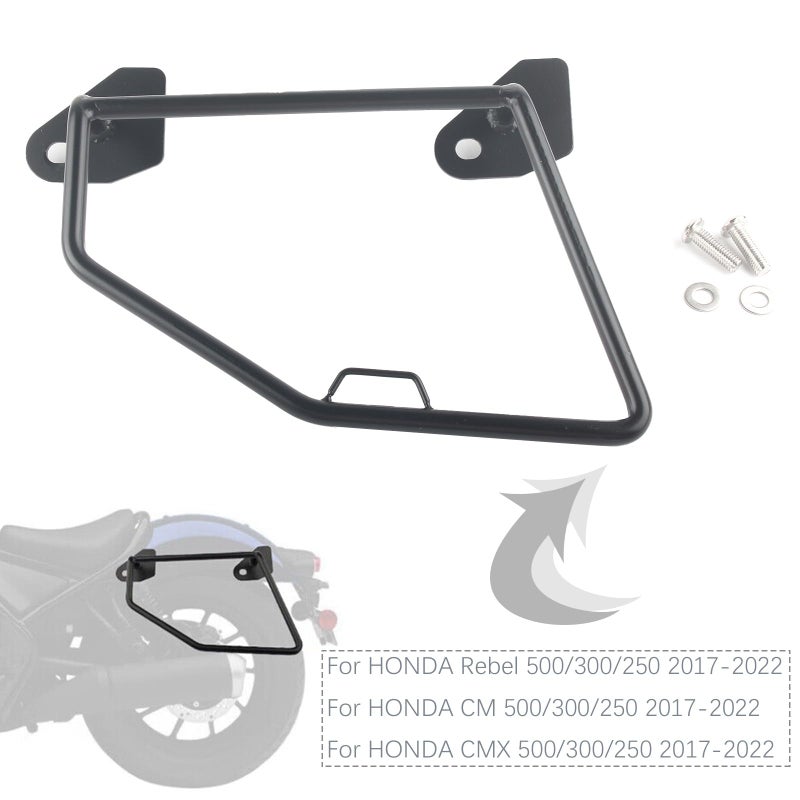FINMOKAL FINMOKAL 1 pcs Saddle Bag Side Trunk Bag Support Bracket HolderFor Honda Rebel/Honda CM/CMX 500/300/250 2017-2022 1 pcs Left Side  - Image 2