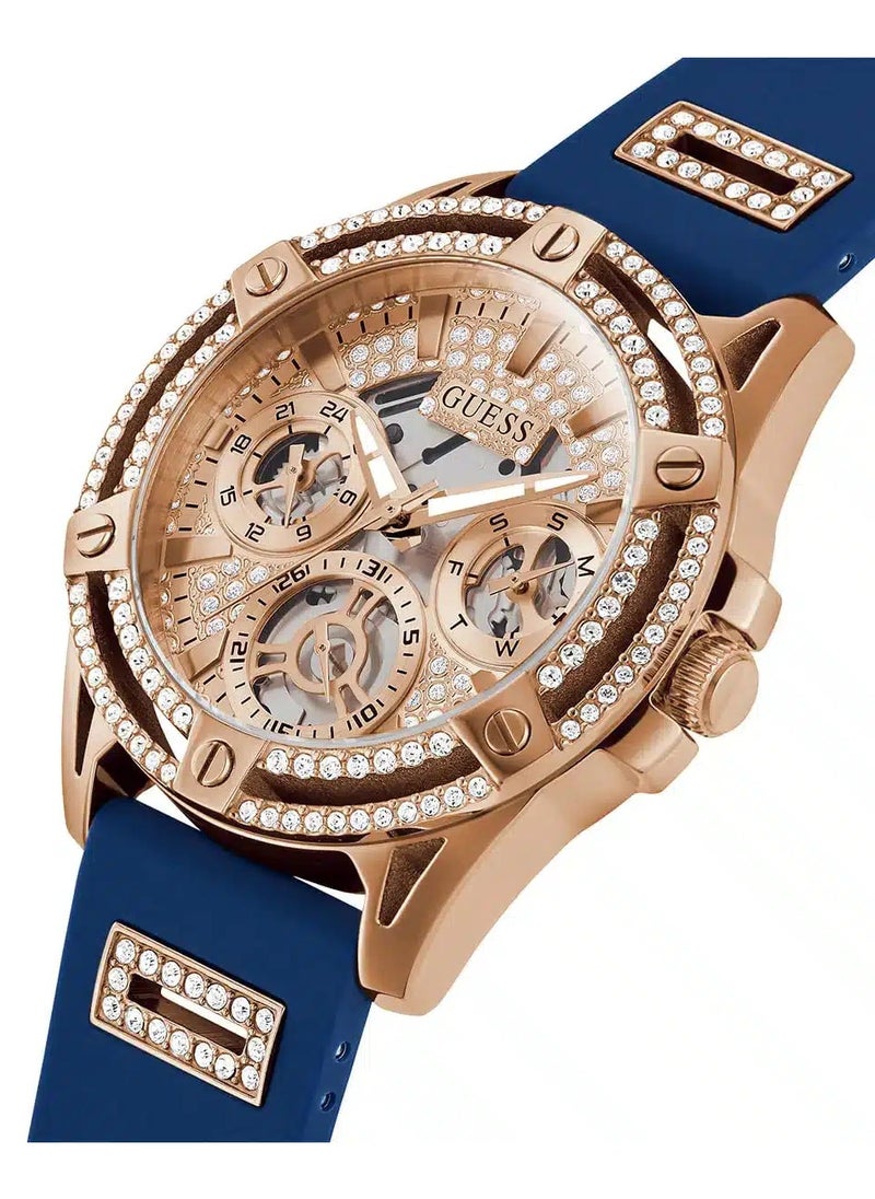 Women’s Blue Rose Gold Tone Multi-Function Silicone Watch GW0536L5 - 40mm - pzsku/ZFBF501F0E0E32FE89EC1Z/45/_/1741518977/a2f28f85-97a9-4612-8f1f-2d9ce2561d74