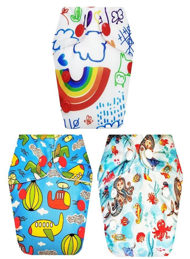 Dumbledo Premium Newborn Cloth Diaper with Integrated Soaker (Pack of 3) | Dry Feel and Comfortable | 6-Layer Absorbent Pad | Quick Dry | Worry-Free Diapering | 0 - 4 Months | Unisex Baby - Image 1