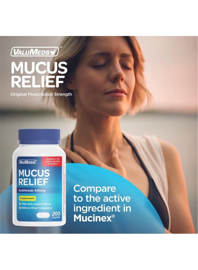 ValuMeds Mucus Relief Caplets Guaifenesin 400mg - Image 2