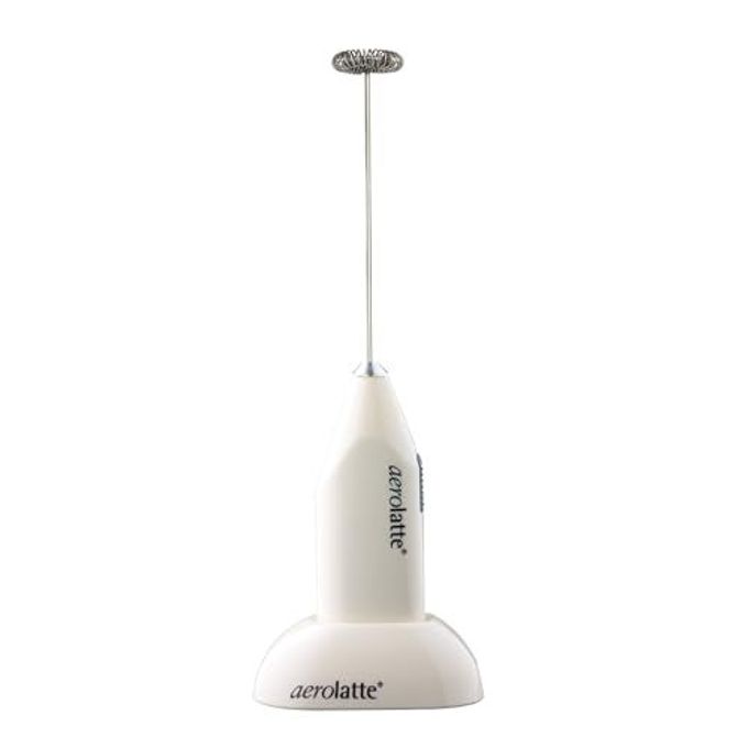 Aerolatte Milk Frother with Counter Stand, The Original Steam-Free Frother, Ivory, Batteries Included - Image 1