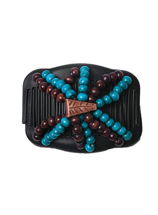 Lovef 3 Pcs Women Magic Hair Combs Wood Beaded Stretch Double Side Combs Clips Bun Maker Hair Accessories Random Color - Image 4