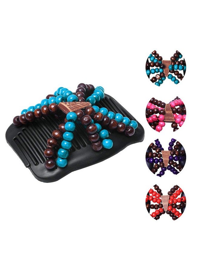 Lovef 3 Pcs Women Magic Hair Combs Wood Beaded Stretch Double Side Combs Clips Bun Maker Hair Accessories Random Color - Image 2