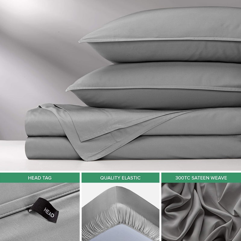 Pure Bamboo Short Queen Sheets by Pure Bamboo for RV Camper (60""x75"") - Genuine 100% Organic Viscose Derived from Bamboo Bed Sheet Set  Soft & Cooling  Lifetime Quality Promise (Short Queen  Stone Grey)  - Image 5