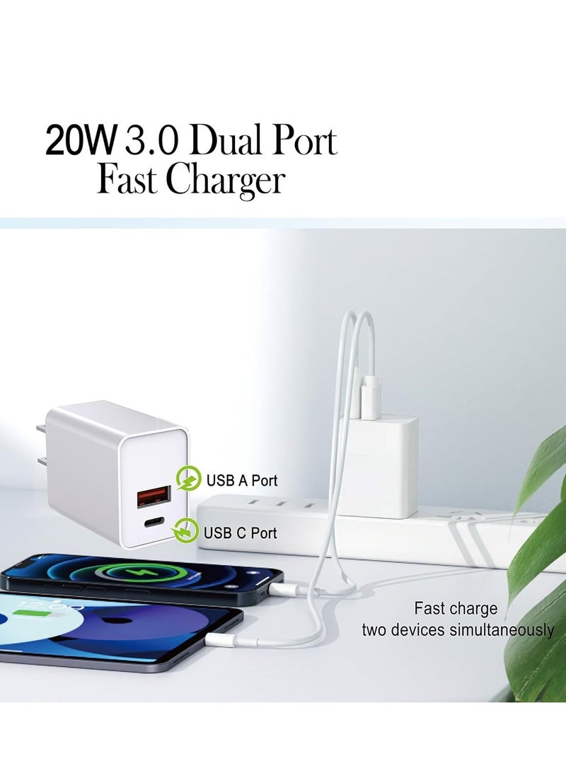 General USB C Wall Charger [2 Pack], 20W Fast Charging Block for Apple Watch Charger, Type C Power Adapter Plug Compatible for iPhone 16/16 Pro/16 Pro Max/15/14 13, for Apple Watch Series 9 8 7, White  - Image 4