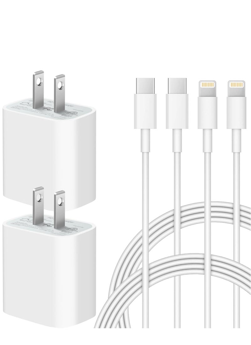 General USB C Wall Charger [2 Pack], 20W Fast Charging Block for Apple Watch Charger, Type C Power Adapter Plug Compatible for iPhone 16/16 Pro/16 Pro Max/15/14 13, for Apple Watch Series 9 8 7, White  - Image 1