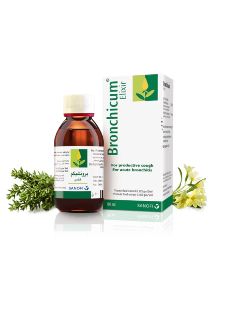 sanofi BRONCHICUM ELIXIR SYRUP 100ML - Image 1