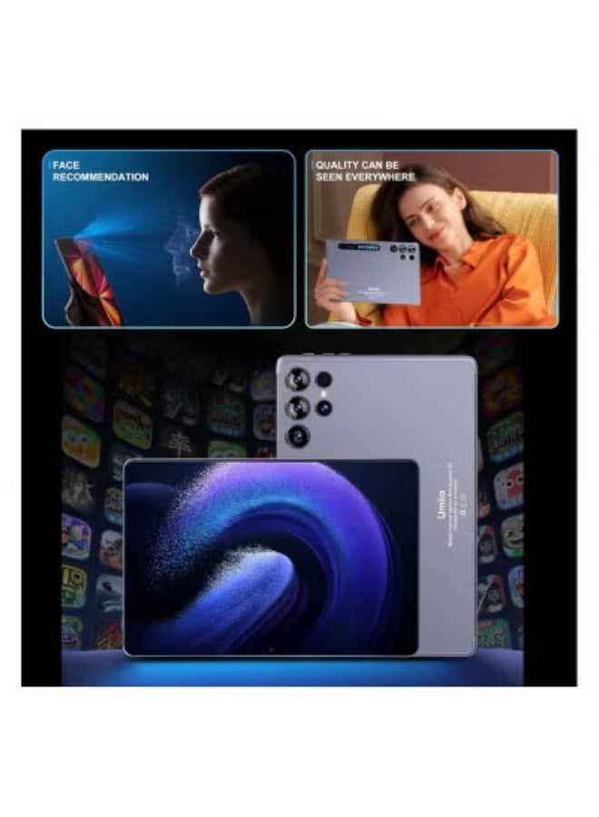 Umiio Smart Tablet S24 Ultra 10.1″ Android Tab with 12GB RAM + 512GB ROM | HD Display for Clear Viewing | Dual SIM 5G + Wi-Fi for Fast Connectivity | Built-In GPS Navigation | Touchpad Keyboard Case + Premium EWB Handbag Included | Slim & Stylish Grey Design | Ideal for Work, Study & Entertainment  - Image 4