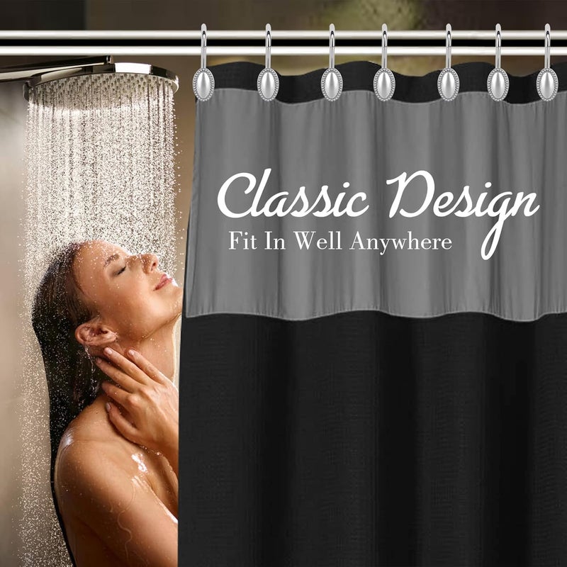 iToplin Shower Curtain Hooks, Chrome, Set of 12, Rust Resistant Zinc Alloy, Decorative Shower Curtain Rings - Image 4