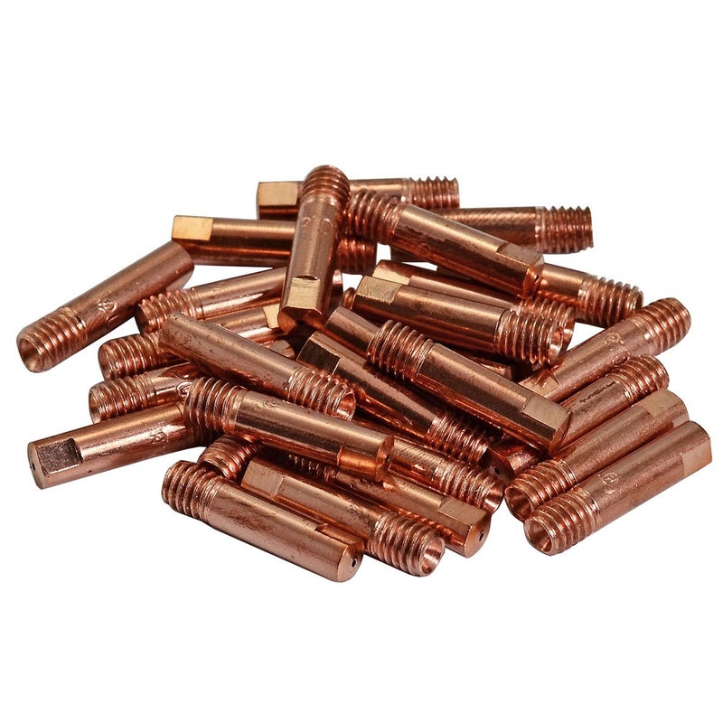 RIVERWELD MAG MIG Contact Tips 0.035"" F0.9mm 140.0177 M6x25mm for 15AK MB15 Co2 Welding Torch Pack of 20 - Image 1
