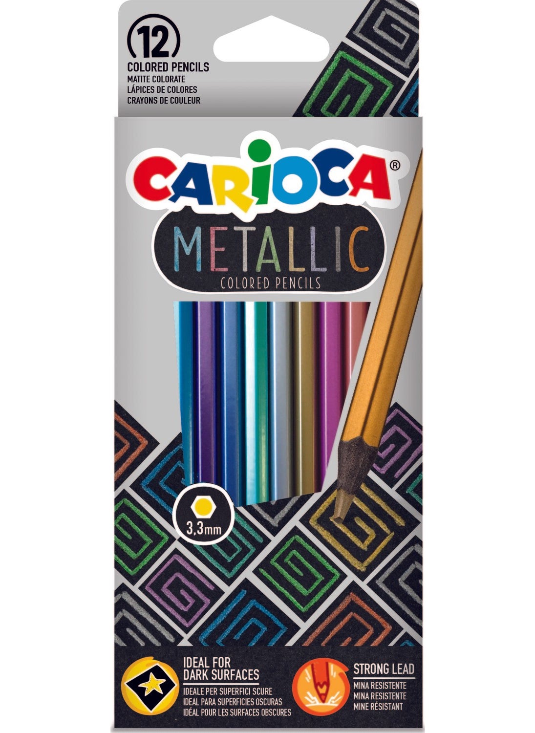 carioca Metallic Dry Paint 12pcs 