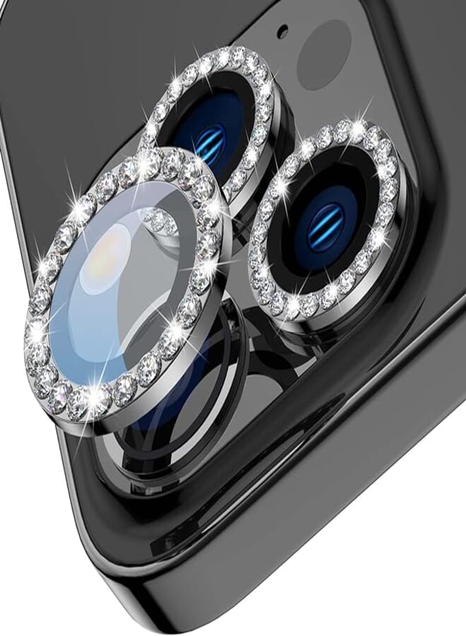 Tensea for iPhone 13 Pro/iPhone 13 Pro Max Camera Lens Protector Bling, Protection Camera Cover Tempered Glass Screen Protector Diamond Metal Individual Ring for 13Pro 6.1" /13 ProMax 6.7 inch 2021