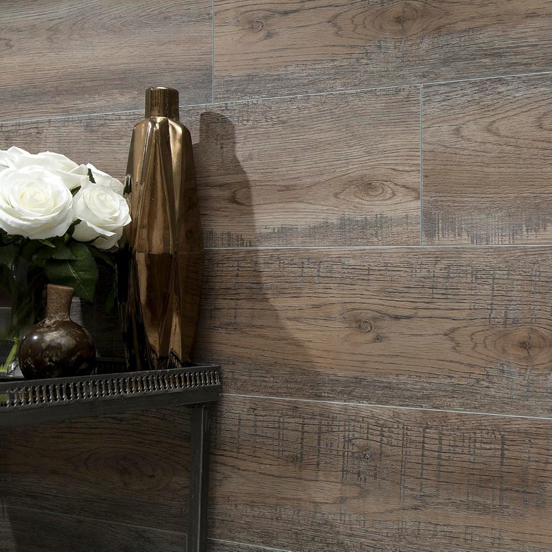 Palisade 47.7 in. x 7.2 in. Interlocking Wall/Backsplash Plank Kit in Natural Oak (4.5x11 in. Sample) - Image 4