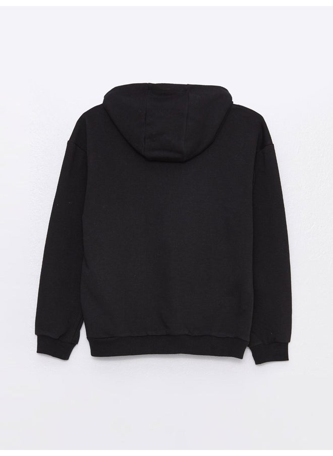 LC WAIKIKI - Hooded Printed Long Sleeve Girl Sweatshirt and Sweatpants - Image 1