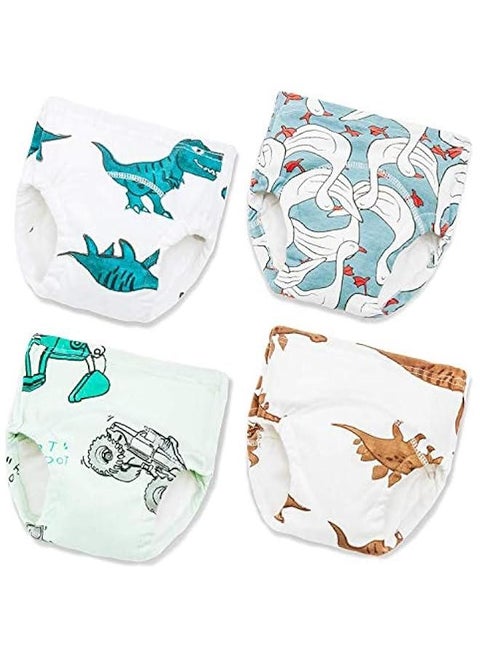 Toddler Potty Training Pants -  Baby 4 Packs Cotton Toddler Training Underwear for Boy and Girls, Strong Absorbent Training Pants