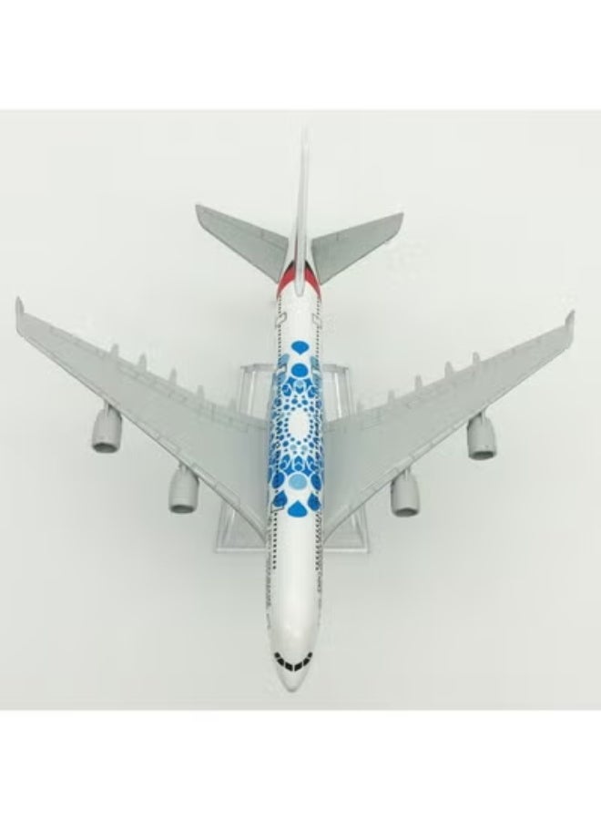 زينة سطح المكتب لنموذج طائرة محاكاة من سبائك معدنية مقاس 16 سم، مقاس 1: 400a380، زينة نموذج طائرة، مجموعة ديكور أثاث، هدايا - Image 2