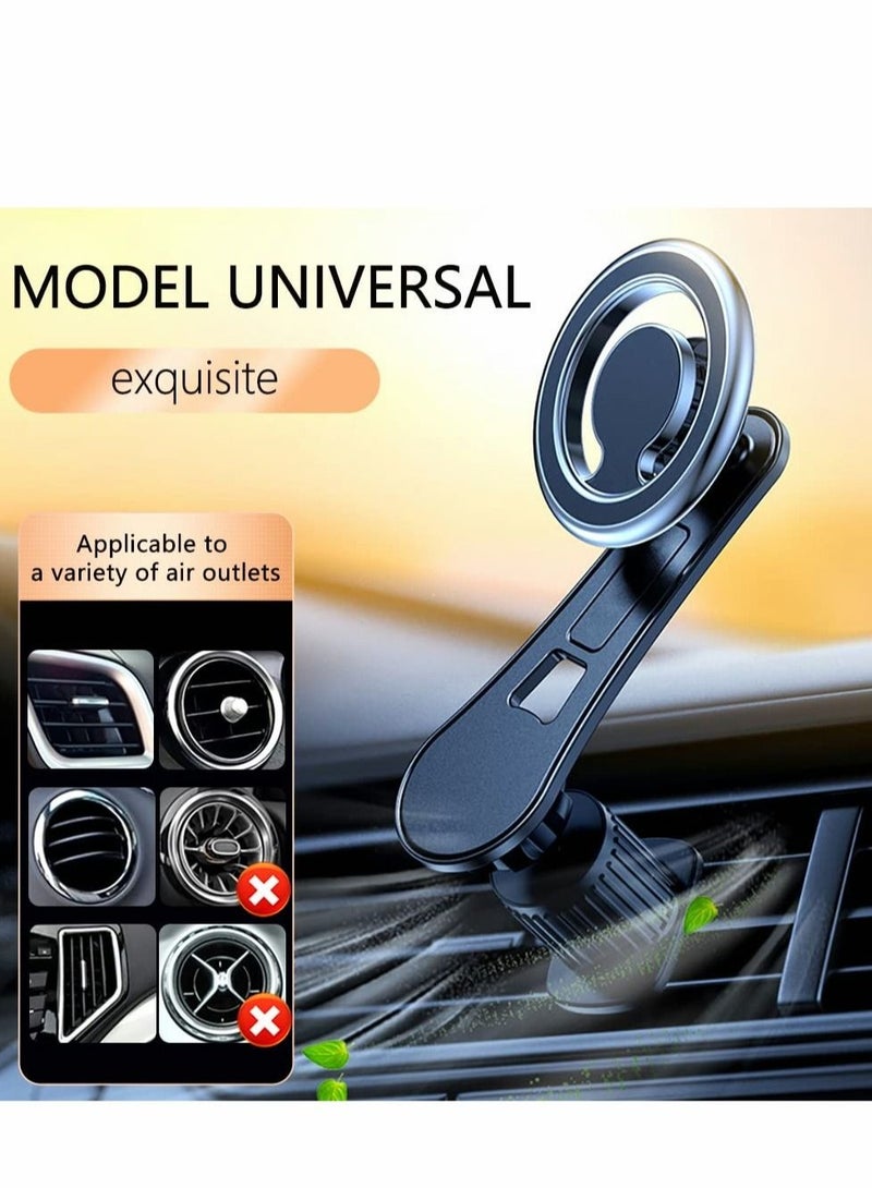 Compatible for MagSafe Car Mount 【2022 New Upgrade】 Vent 360° Rotation Magnetic Phone Holder Car, Cell iPhone 12 13 14 Pro Max/All Smart Phones(Black) - Image 3
