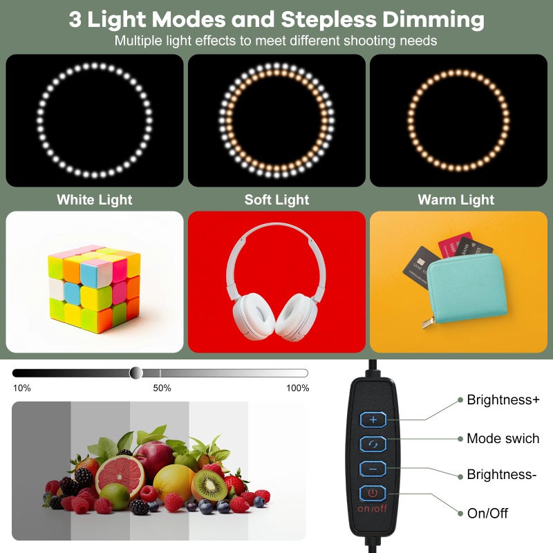 Lightdow 16"x16"x12" Photo Studio Light Box Photography with 120 LEDs (CRI>95), 6 Backdrops - Portable/Dimmable/Versatile Folding Shooting Tents for Toys/Jewelry/Watches/Cosmetics Photography - Image 3