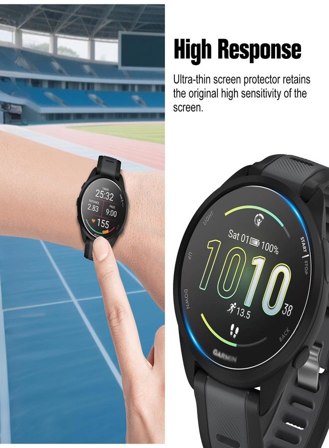 Fintie 6 Pack Screen Protector Compatible with Garmin Forerunner 165/165 Music Smartwatch - Anti-Scratch, High Definition Clear Protective Film with Silicone Anti-Dust Plug - Image 5