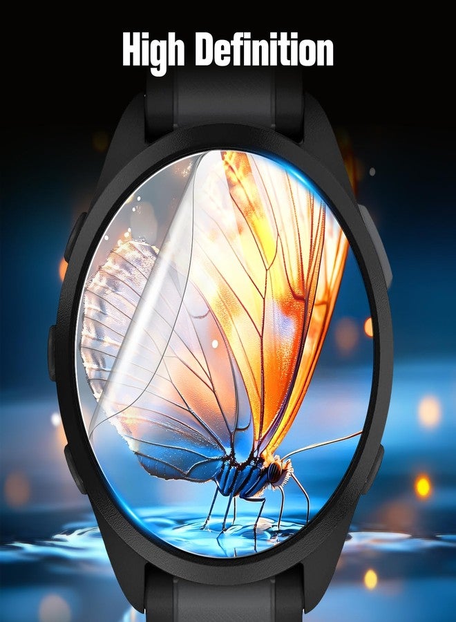 Fintie 6 Pack Screen Protector Compatible with Garmin Forerunner 165/165 Music Smartwatch - Anti-Scratch, High Definition Clear Protective Film with Silicone Anti-Dust Plug - Image 4