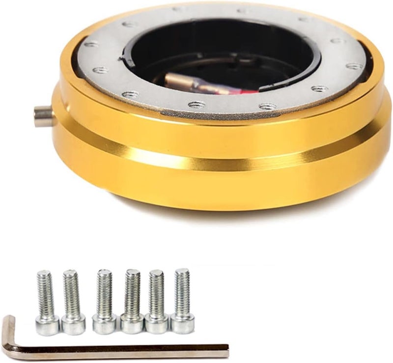 DEMULAX Yellow Steering Wheel Quick Release Hub Adapter - Image 1